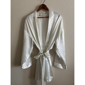 Vintage Victoria's Secret Vintage Night ROBE One Size Ivory Short One Size